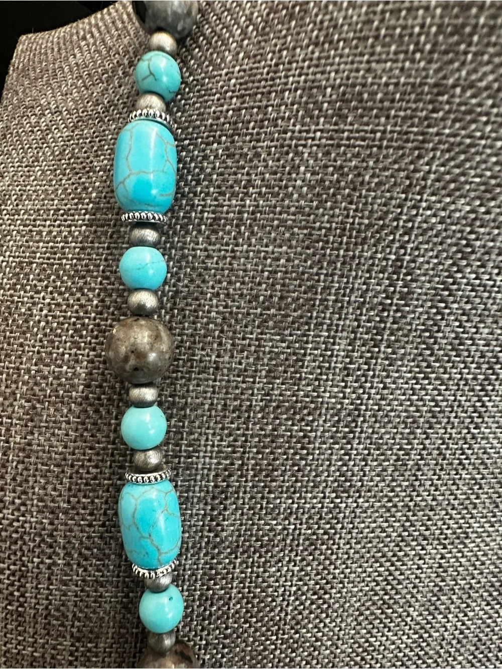 Turquoise Bead Necklace - Handmade Jewelry